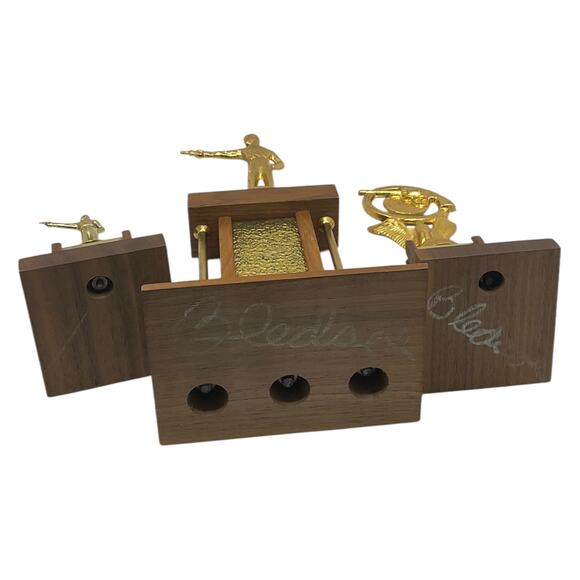 Vintage 1963 Muncie Indiana Gallery Shooting Trophies Lot of 3 Trophy Award - Picture 10 of 10